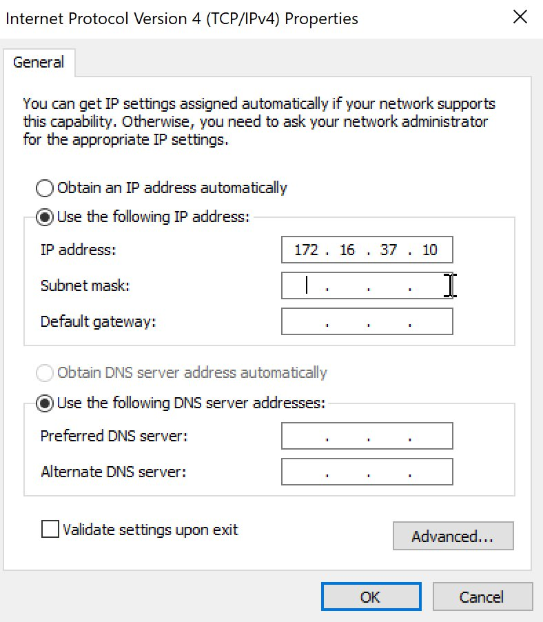 IPv4 Properties — statisch IP