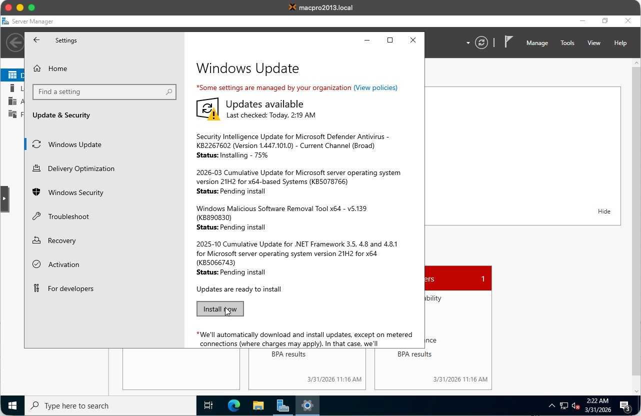 Windows Update bezig met installeren